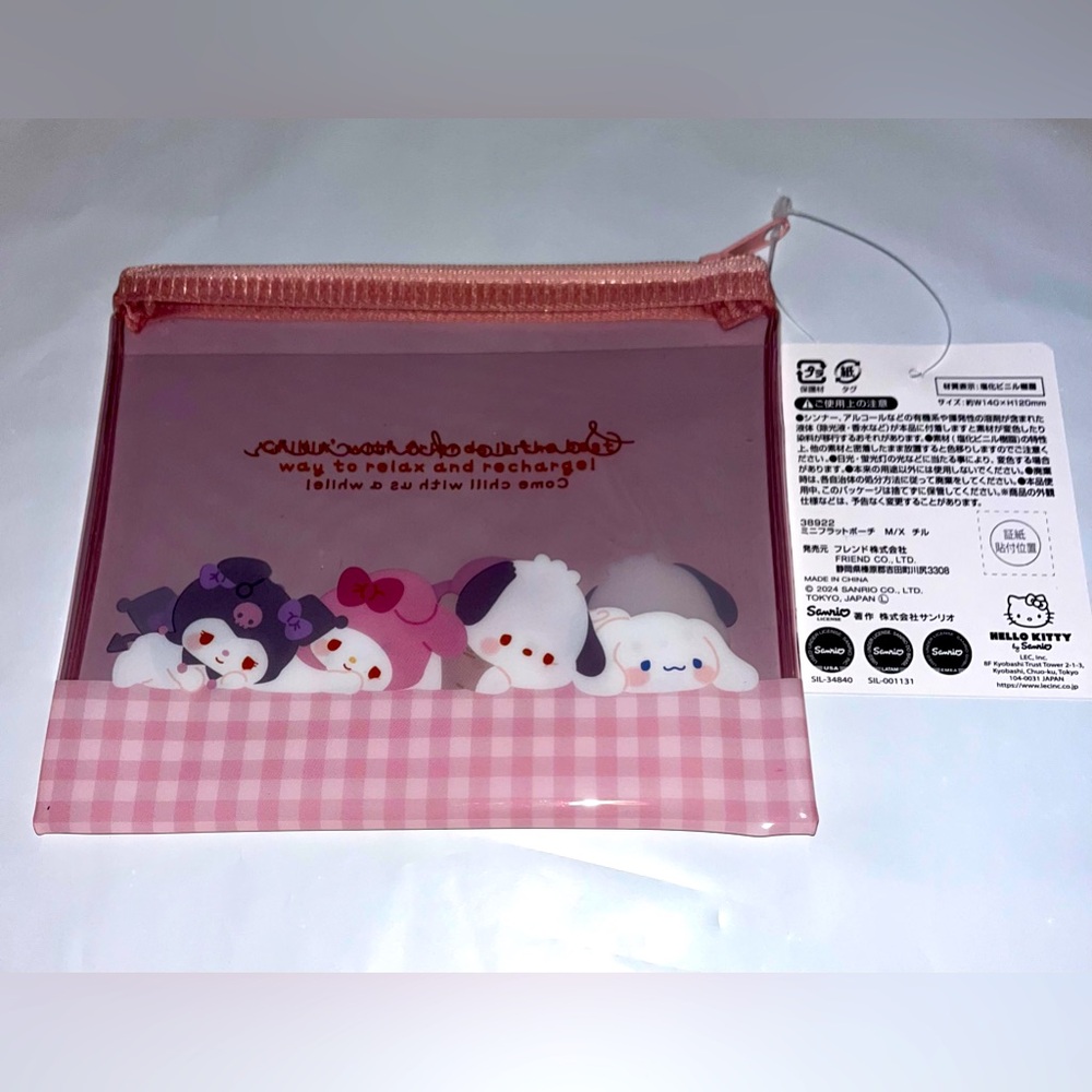 *new* Sanrio Character Clear Zipper Pouch